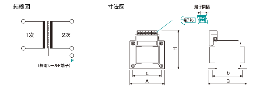 LZ22 結線図、寸法図