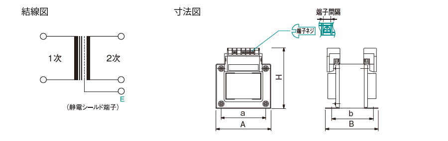 豊澄電源 ＳＤ４２シリーズ ４００Ｖ対２００Ｖの絶縁トランス