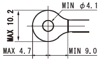 端子ネジ M4 適合圧着端子